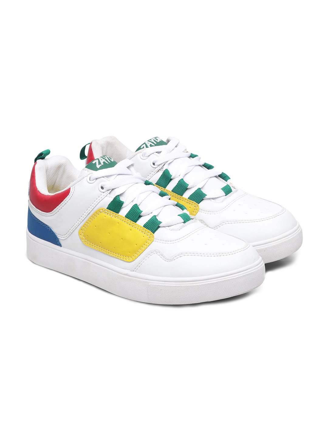 

ZAYDN Men Colourblocked Water Repellent Upper & Memory Foam Basics Sneakers, White