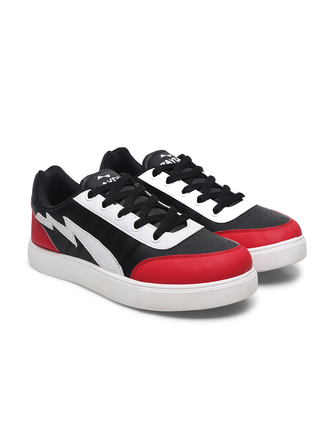 

ZAYDN Men Colourblocked Water Repellent Upper & Memory Foam Contrast Sole Sneakers, Black