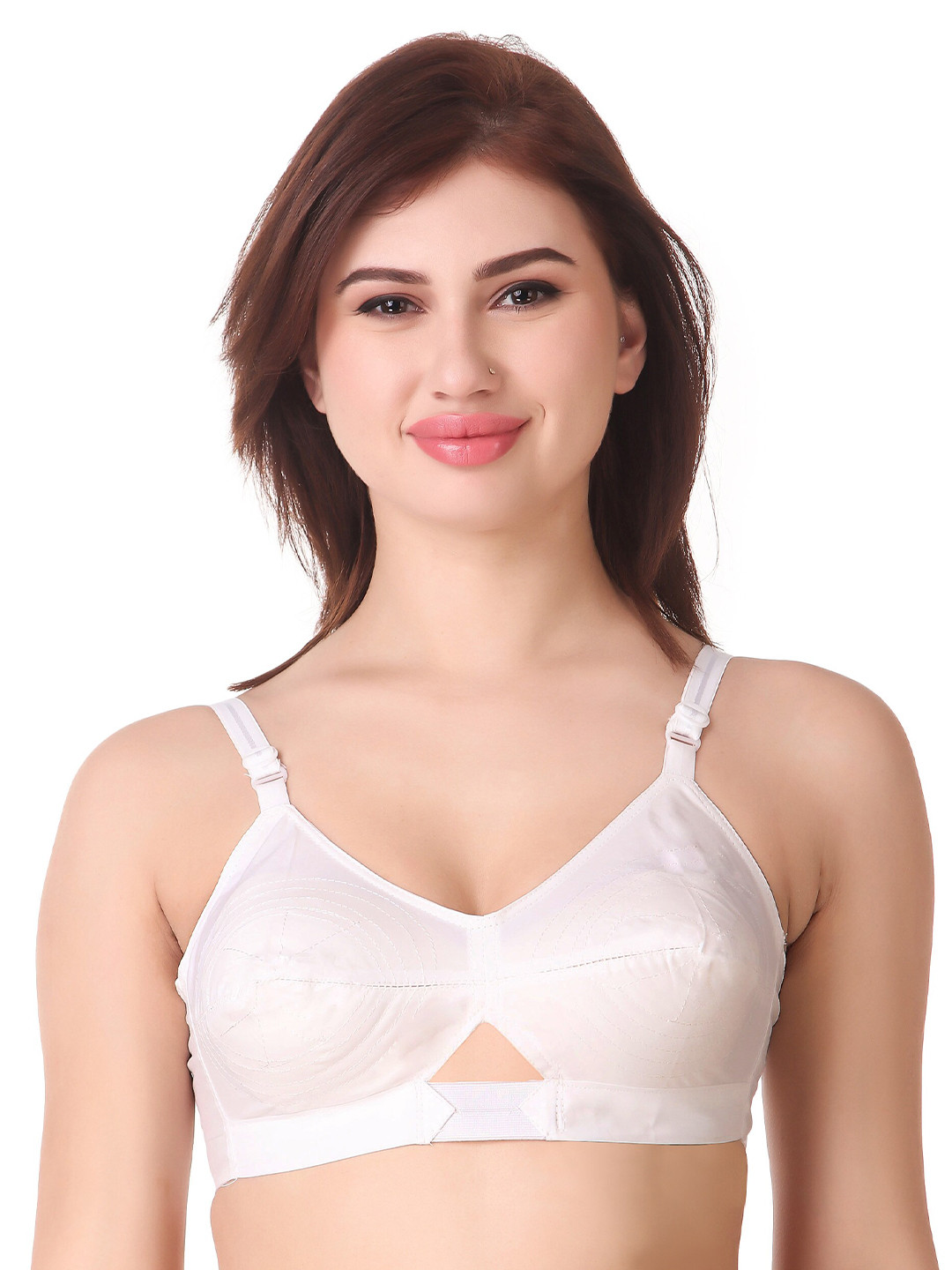 

Piylu Full Coverage All Day Comfort Cotton Everyday Bra, White