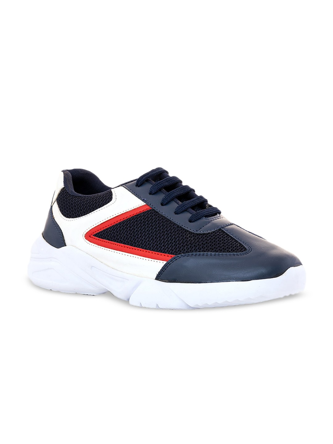 

Khadims Men Colourblocked Water Repellent Upper Comfort Insole Contrast Sole Sneakers, Navy blue