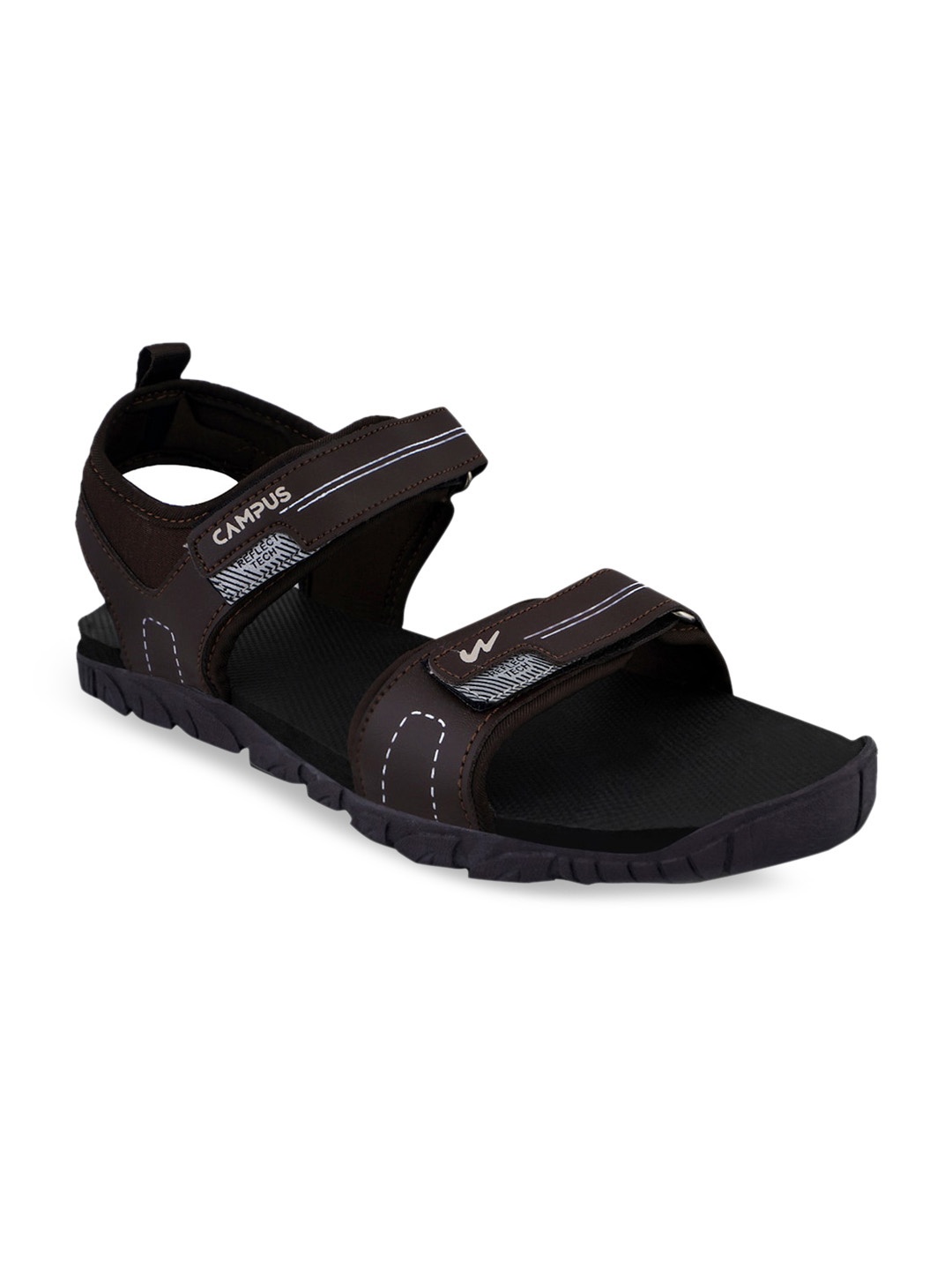 

Campus Men Anti-Skid Sole & Reflective Strip Sports Sandals, Brown