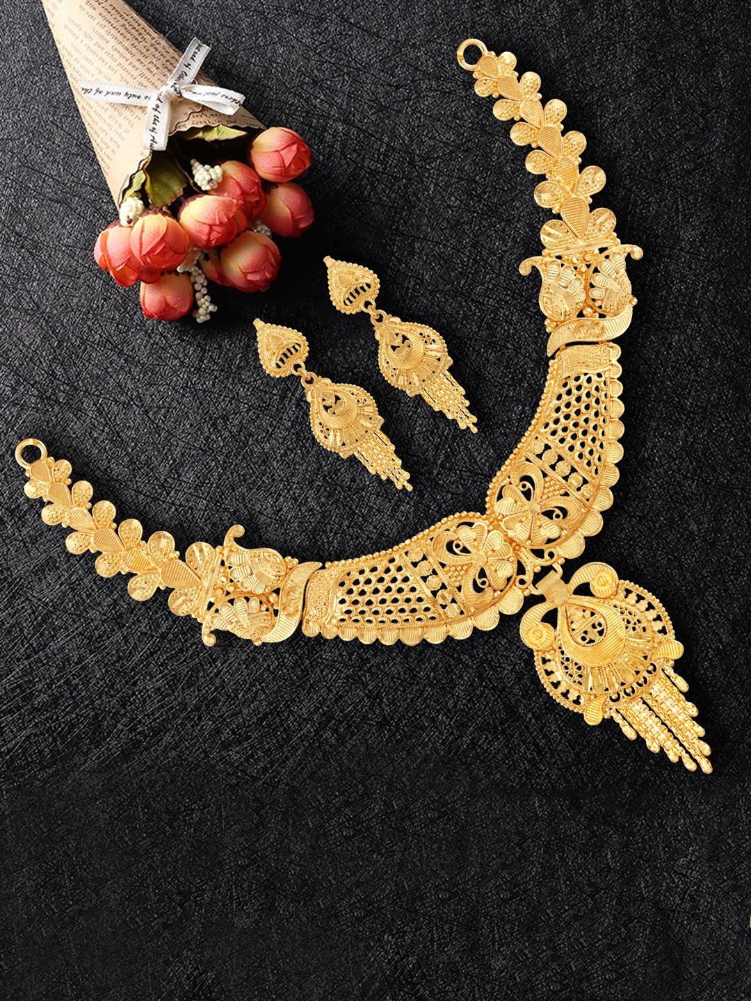 

MANSIYAORANGE Set of 2 Gold-Plated Jewellery Set