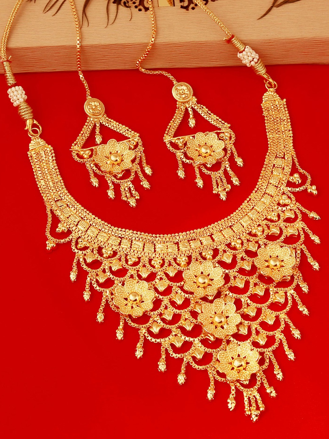 

MANSIYAORANGE Set Of 2 Gold-Plated Jewellery Set