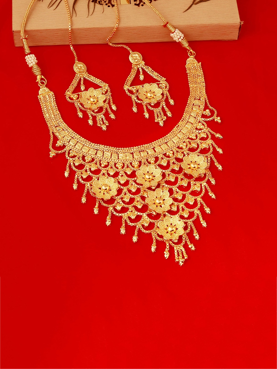 

MANSIYAORANGE Set of 2 Gold-Plated Jewellery Set