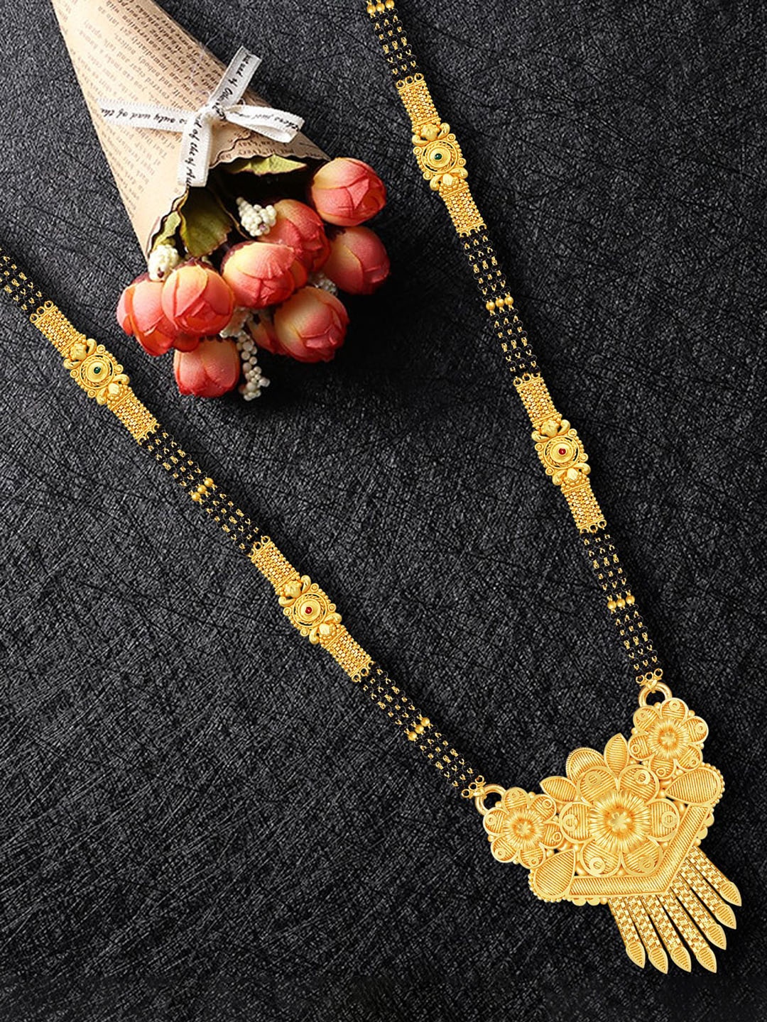 

MANSIYAORANGE Set of 2 Gold-Plated Jewellery Set
