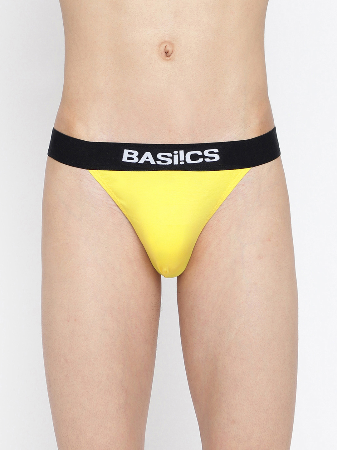 

BASIICS by La Intimo Men Anti Microbial Thongs Briefs, Yellow