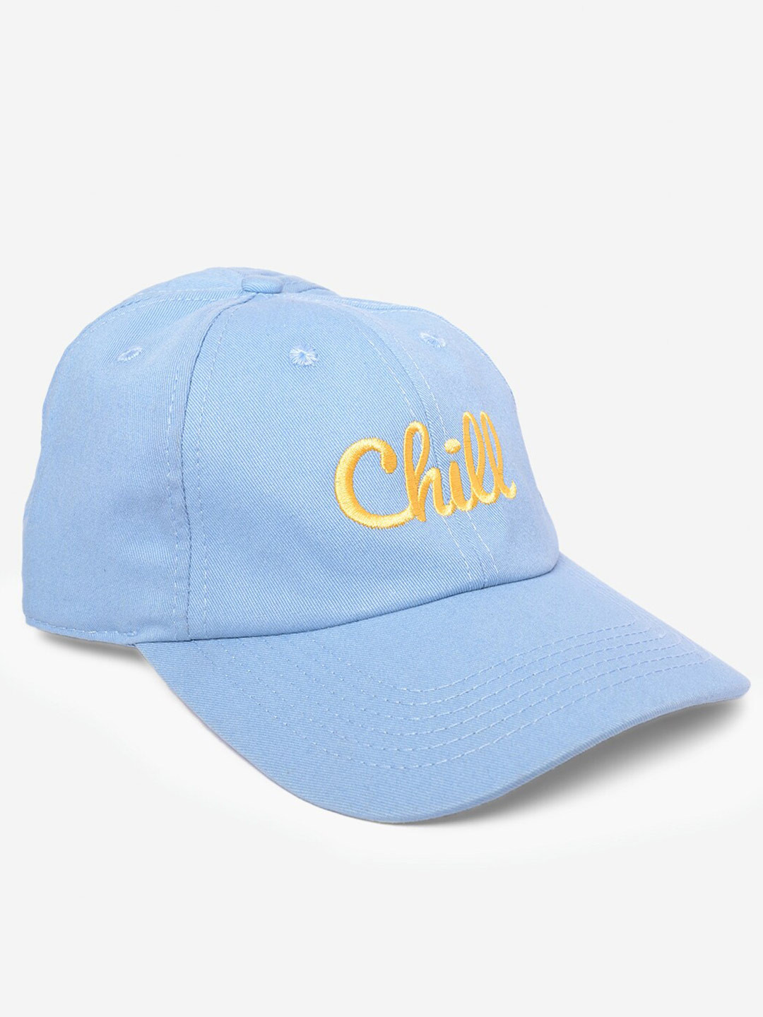 

WEAVERS VILLA Men Embroidered Cotton Baseball Cap, Turquoise blue