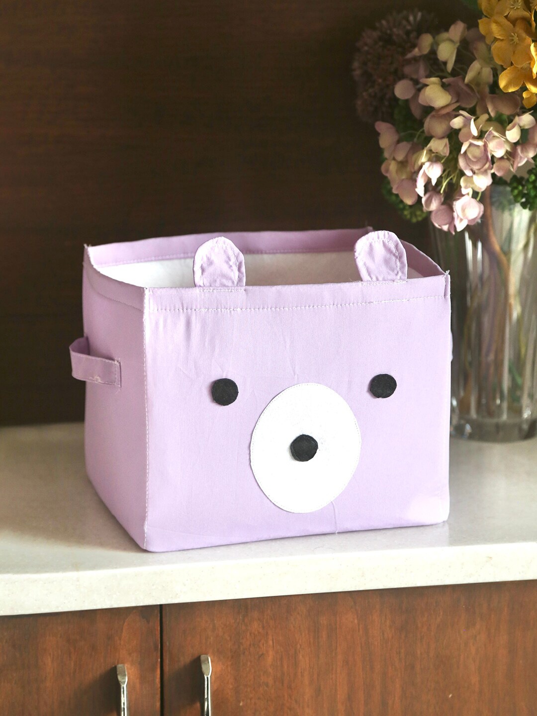 

My Gift Booth Kids Lavender Printed Reusable Cotton Multi-Utility Organizer