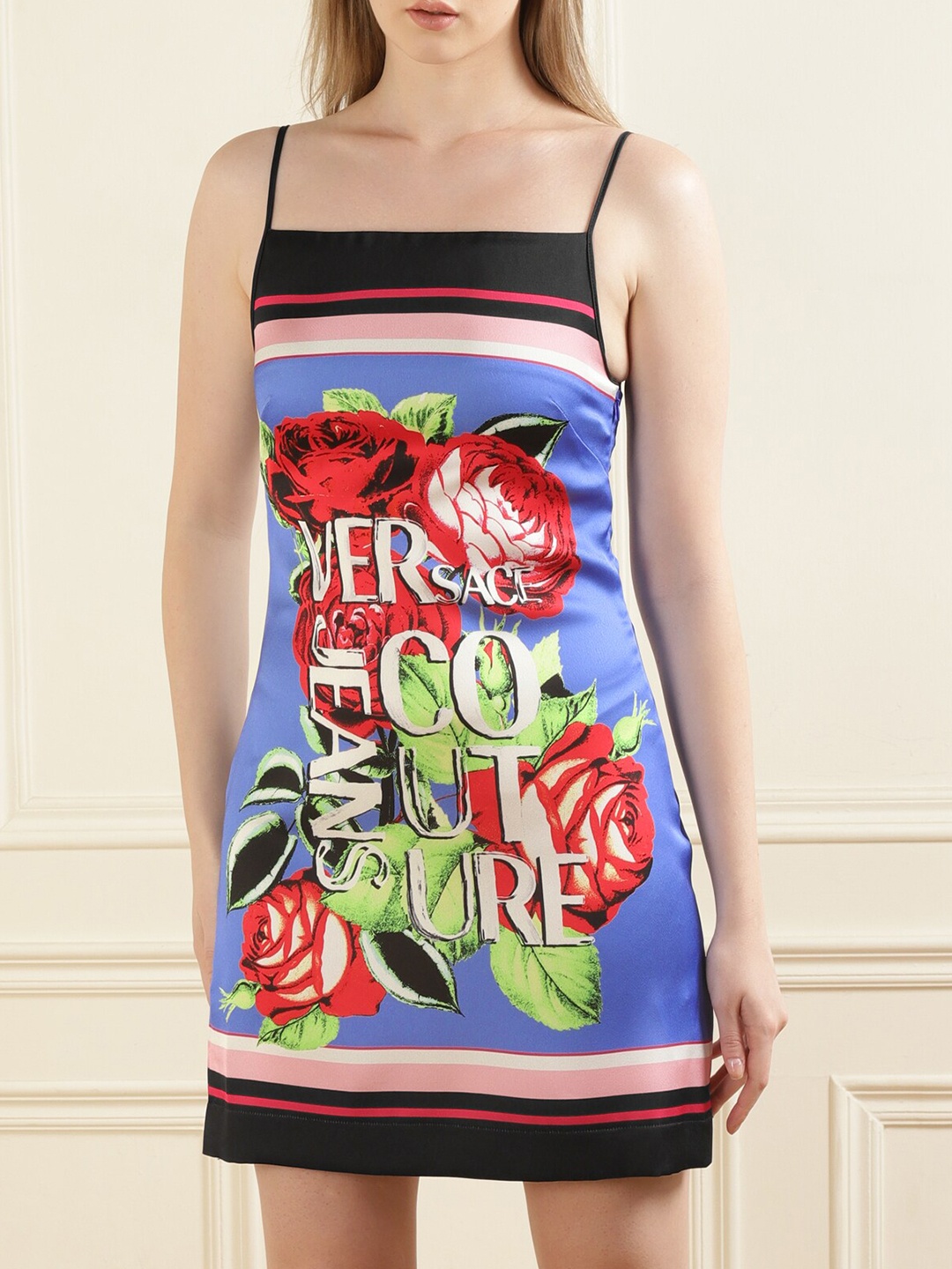 

Versace Jeans Couture Floral Printed Sheath Dress, Blue
