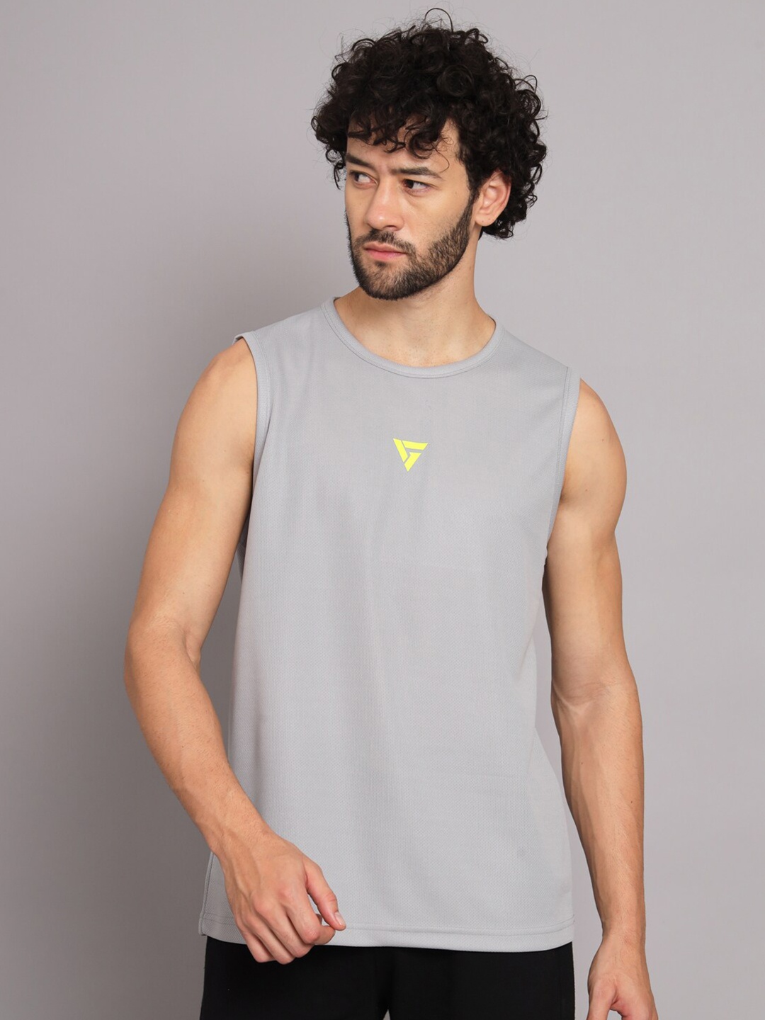 

GRIFFEL Sleeveess Training or Gym T-shirt, Grey