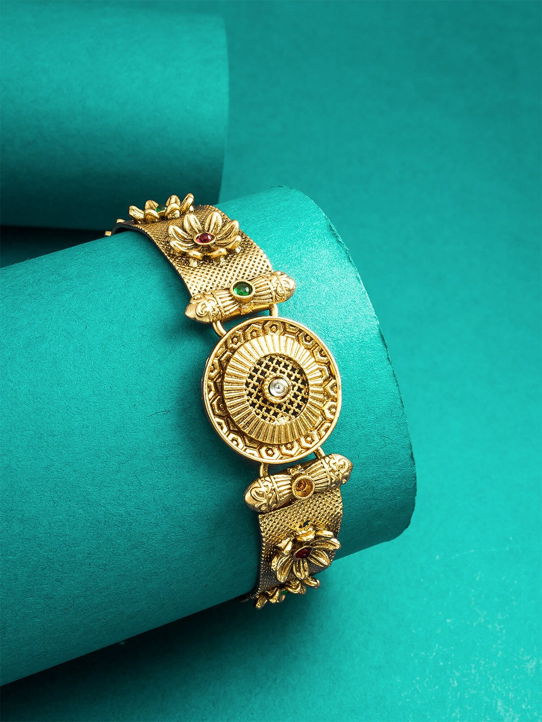 

aadita Women Gold-Plated Stone Studded Armlet Bracelet