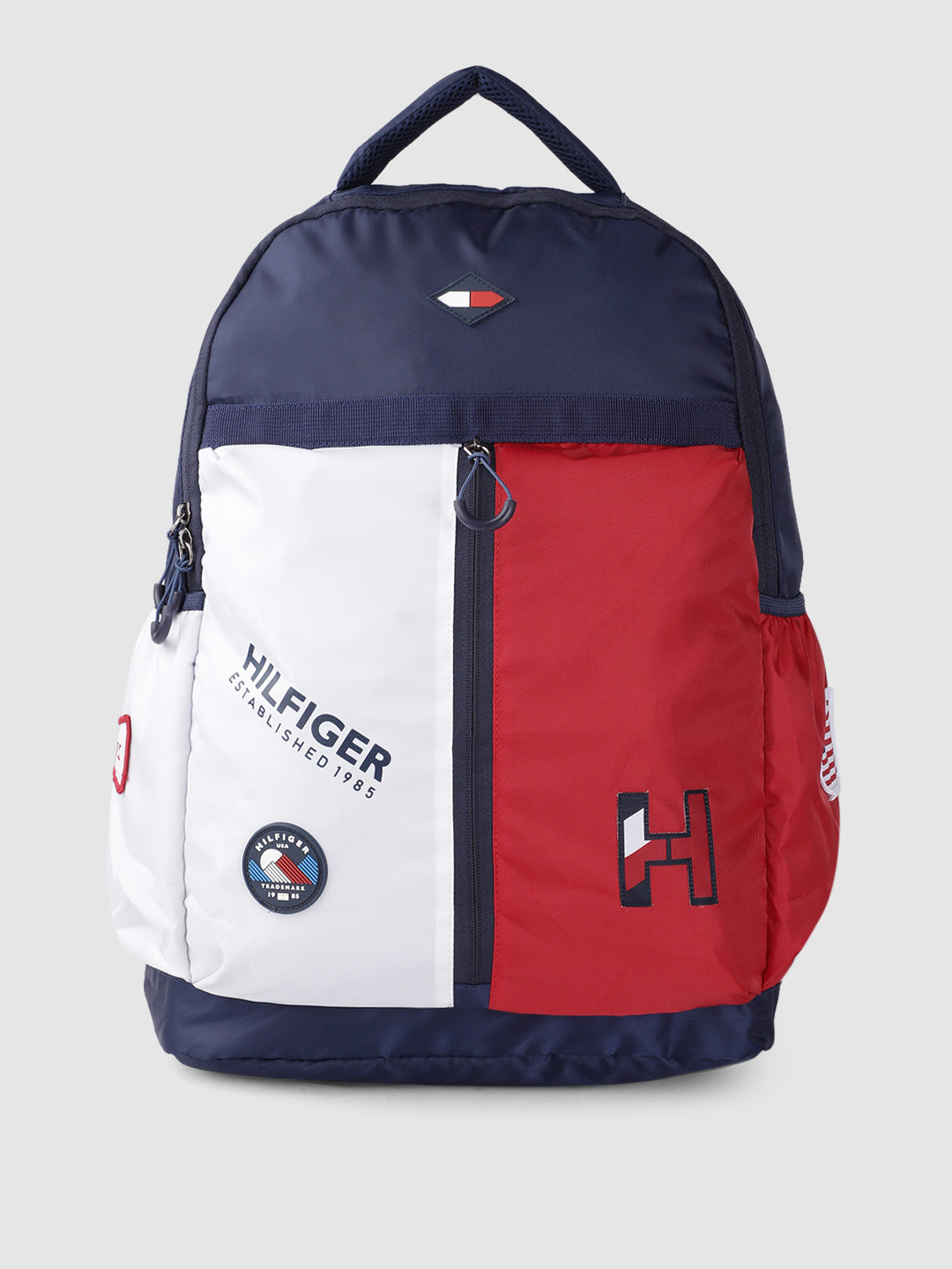 

Tommy Hilfiger Unisex Colourblocked Applique Backpack, Navy blue
