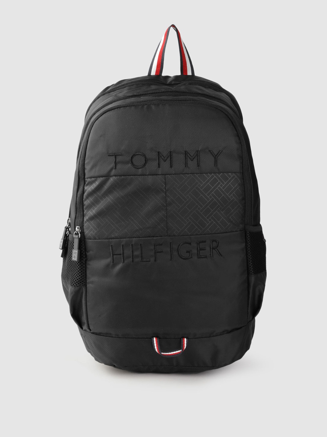 

Tommy Hilfiger Unisex Typography Embroidered Backpack, Black