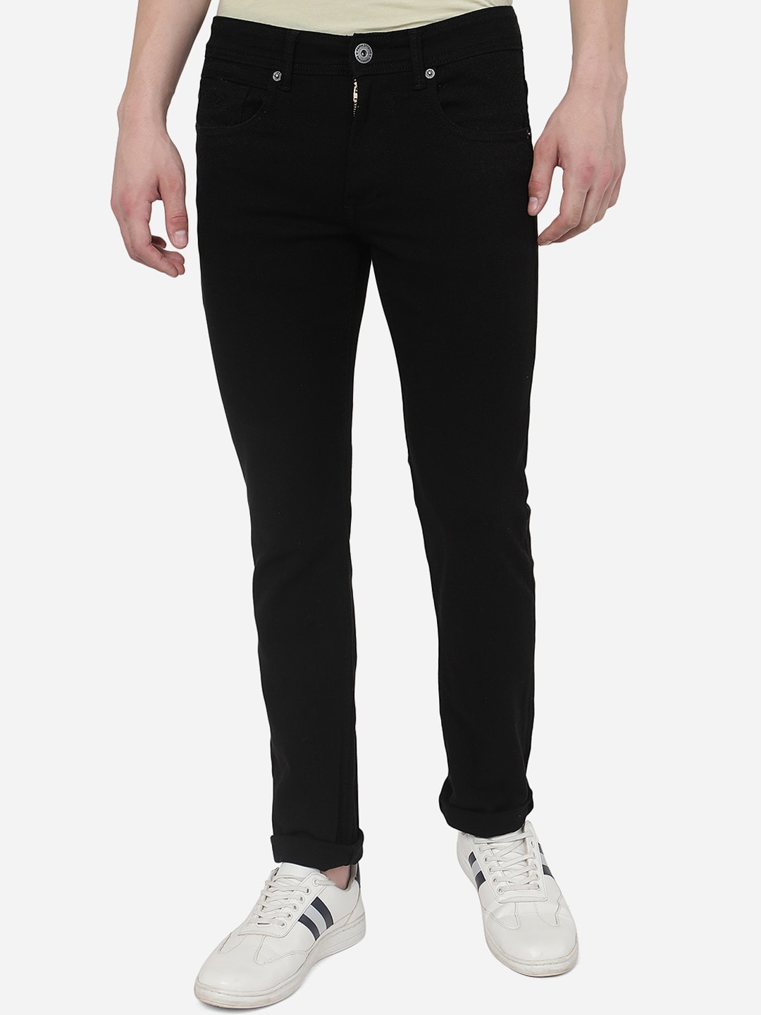 

Greenfibre Men Mid-Rise Straight Fit Stretchable Jeans, Black