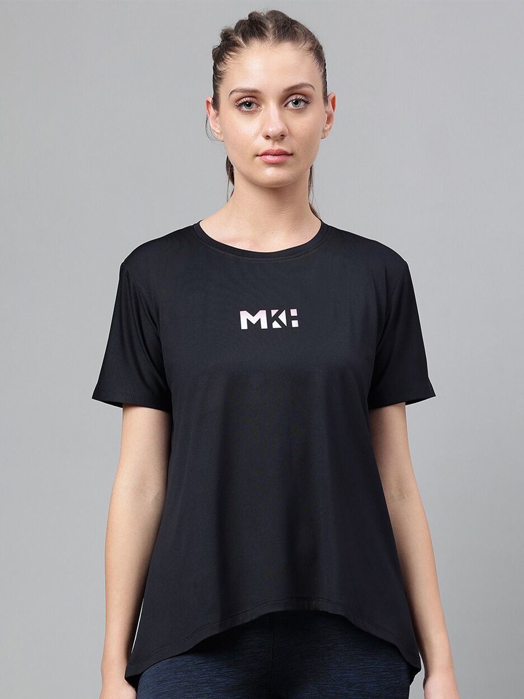

MKH Typography Printed Dri-FIT Relaxed Fit T-shirt, Black