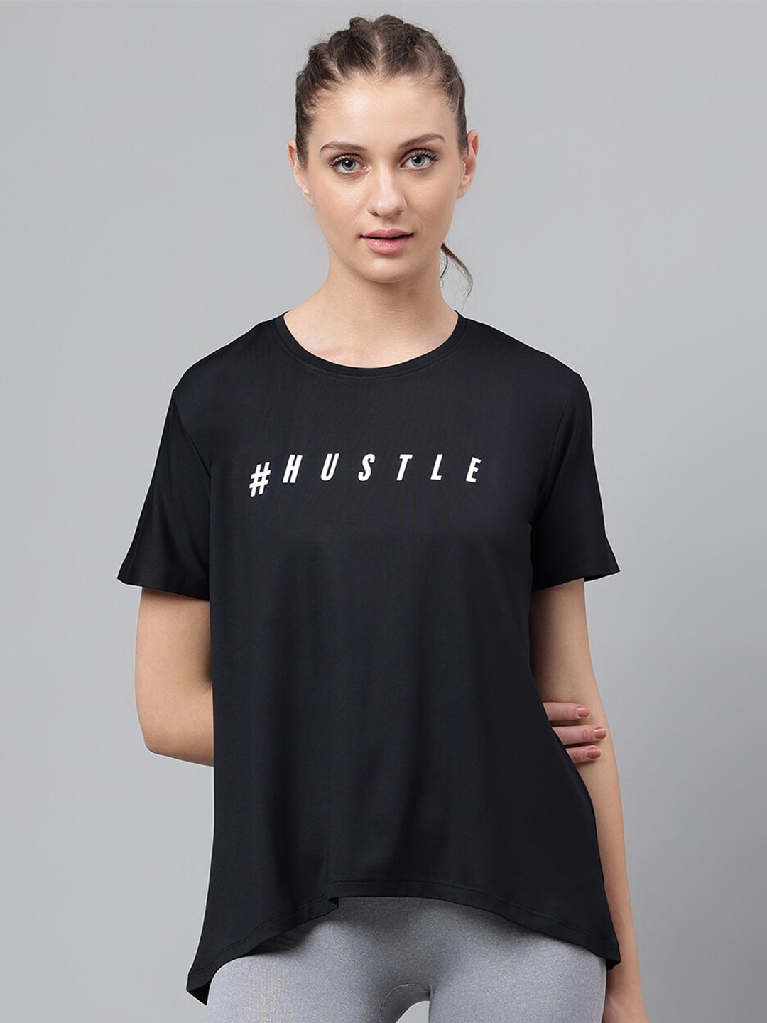 MKH Typography Printed Dri-FIT Relaxed Fit T-shirt, Black