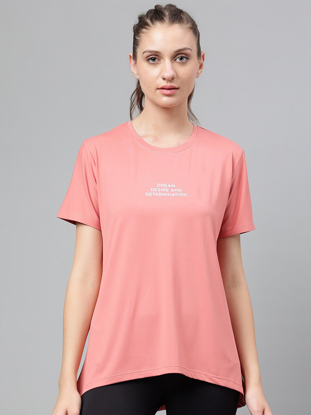 

MKH Typography Printed Dri-FIT Relaxed Fit T-shirt, Pink