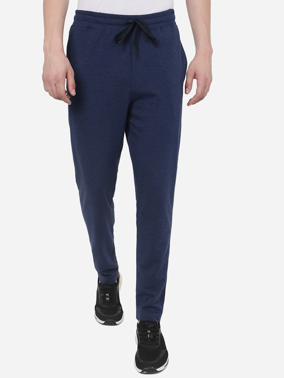 

JADE BLUE Men Slim Fit Mid-Rise Sports Track Pants, Navy blue