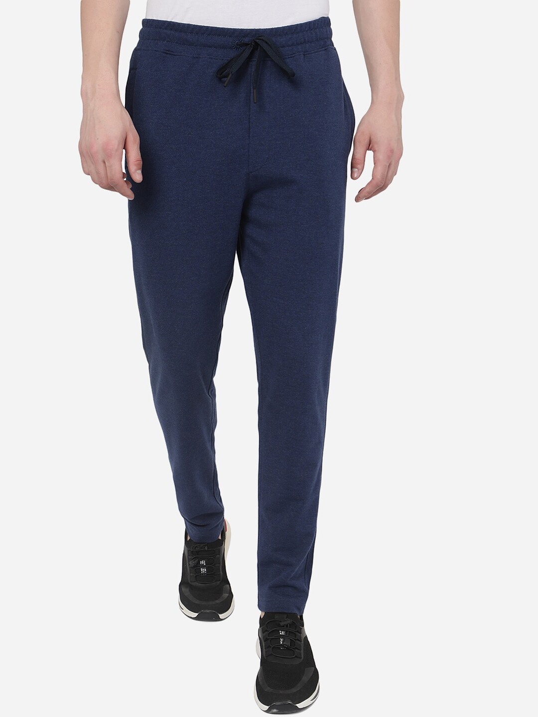 

JADE BLUE Men Slim Fit Mid-Rise Sports Track Pants, Navy blue