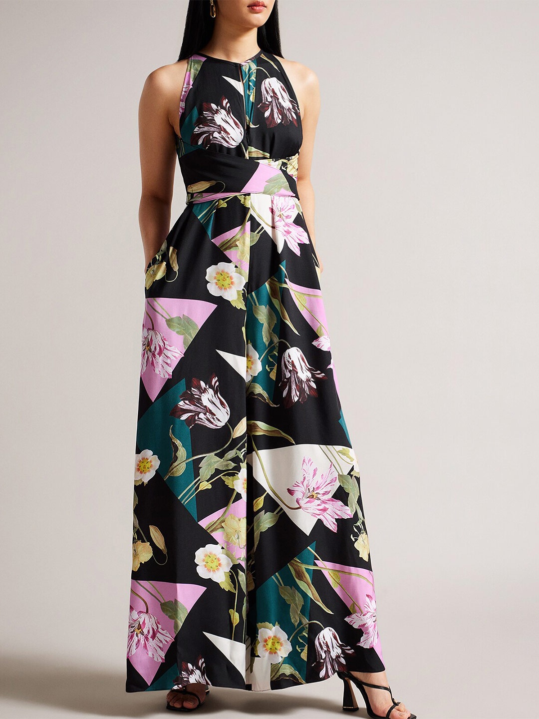

Ted Baker Floral Printed Jumpsuit, Black