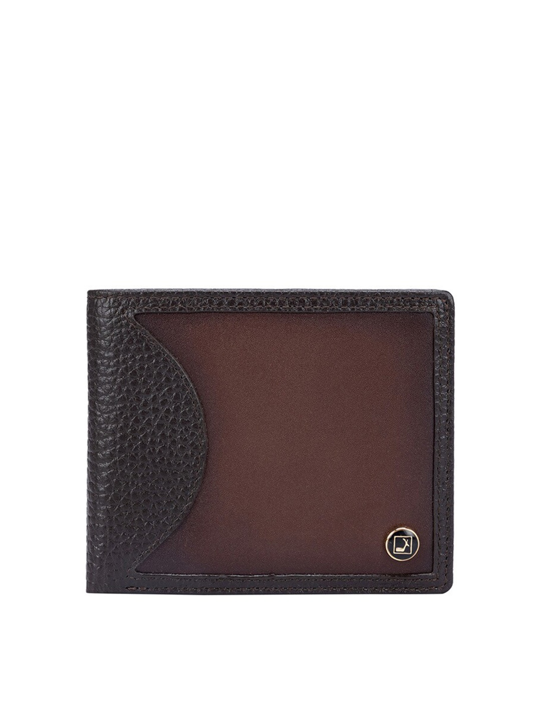 

Da Milano Textured Leather Two Fold Wallet, Brown