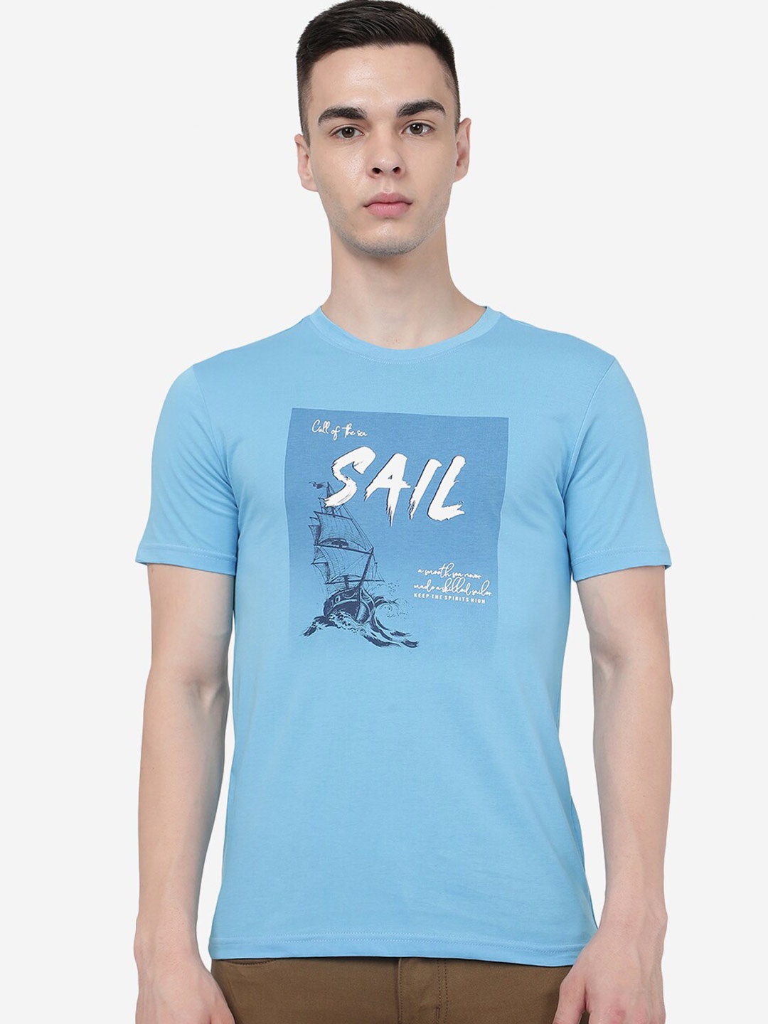 

Greenfibre Nautical Printed Slim Fit T-shirt, Blue