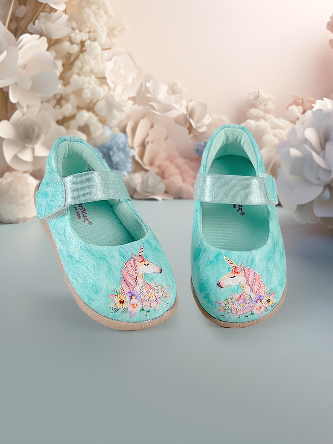 

KazarMax Girls Unicorn Embellished Ballerinas, Sea green