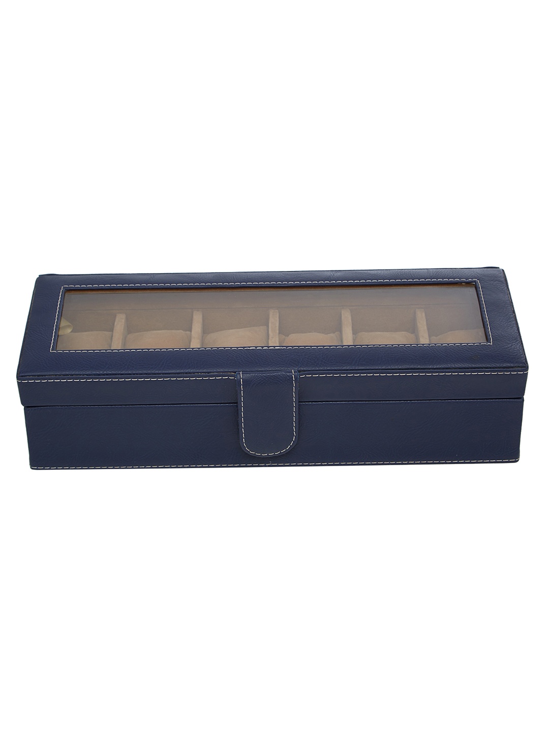 

Leather World Unisex Blue Watch Organiser Box
