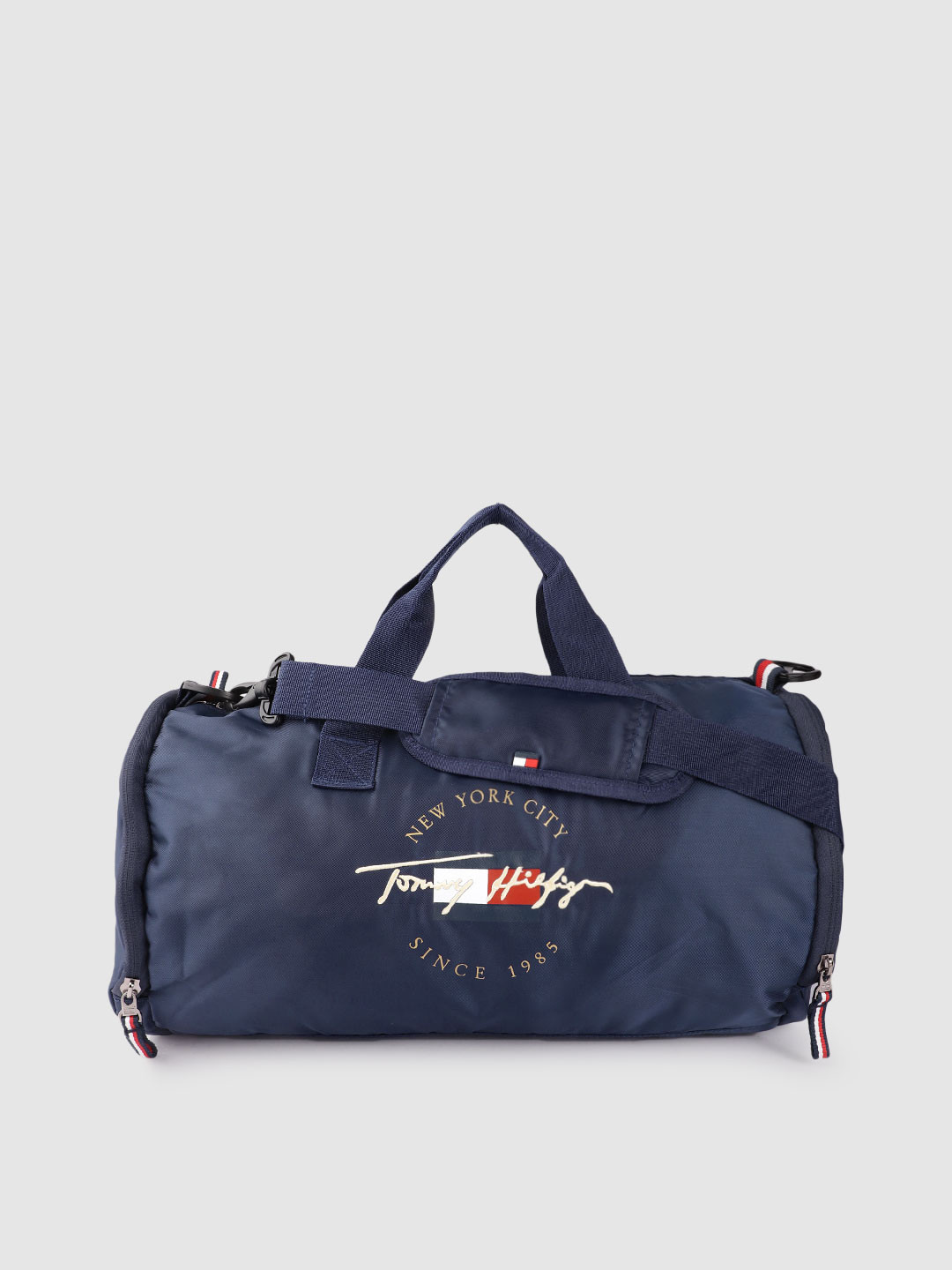 

Tommy Hilfiger Unisex Brand Logo Printed Duffel Bag, Navy blue