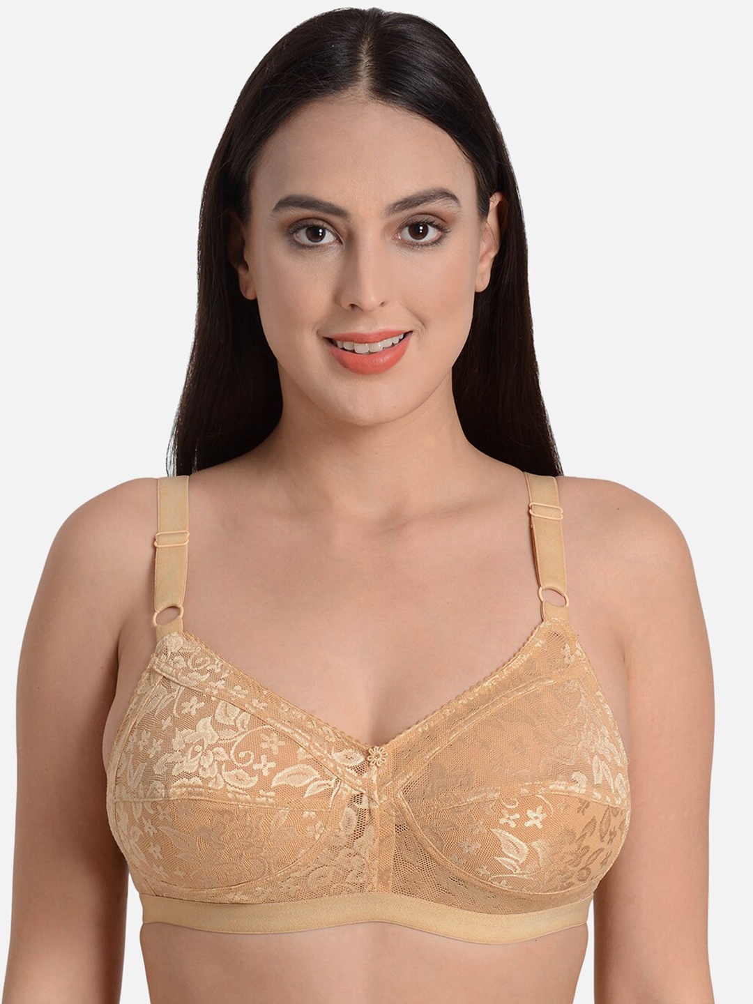 

mod & shy Self Design Medium Coverage All Day Comfort Mnimizer Bra, Gold