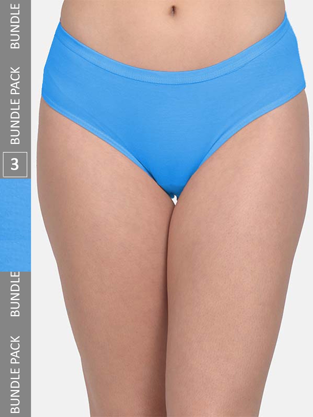 

mod & shy Women Pack Of 3 Basic Briefs, Blue