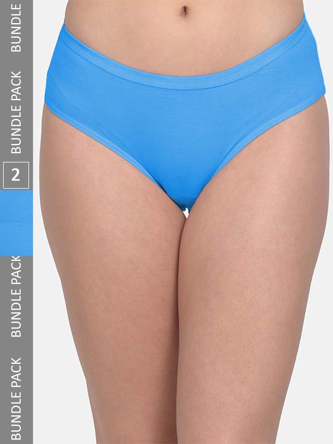 

mod & shy Women Pack Of 2 Anti Microbial Seamless Basic Briefs, Blue