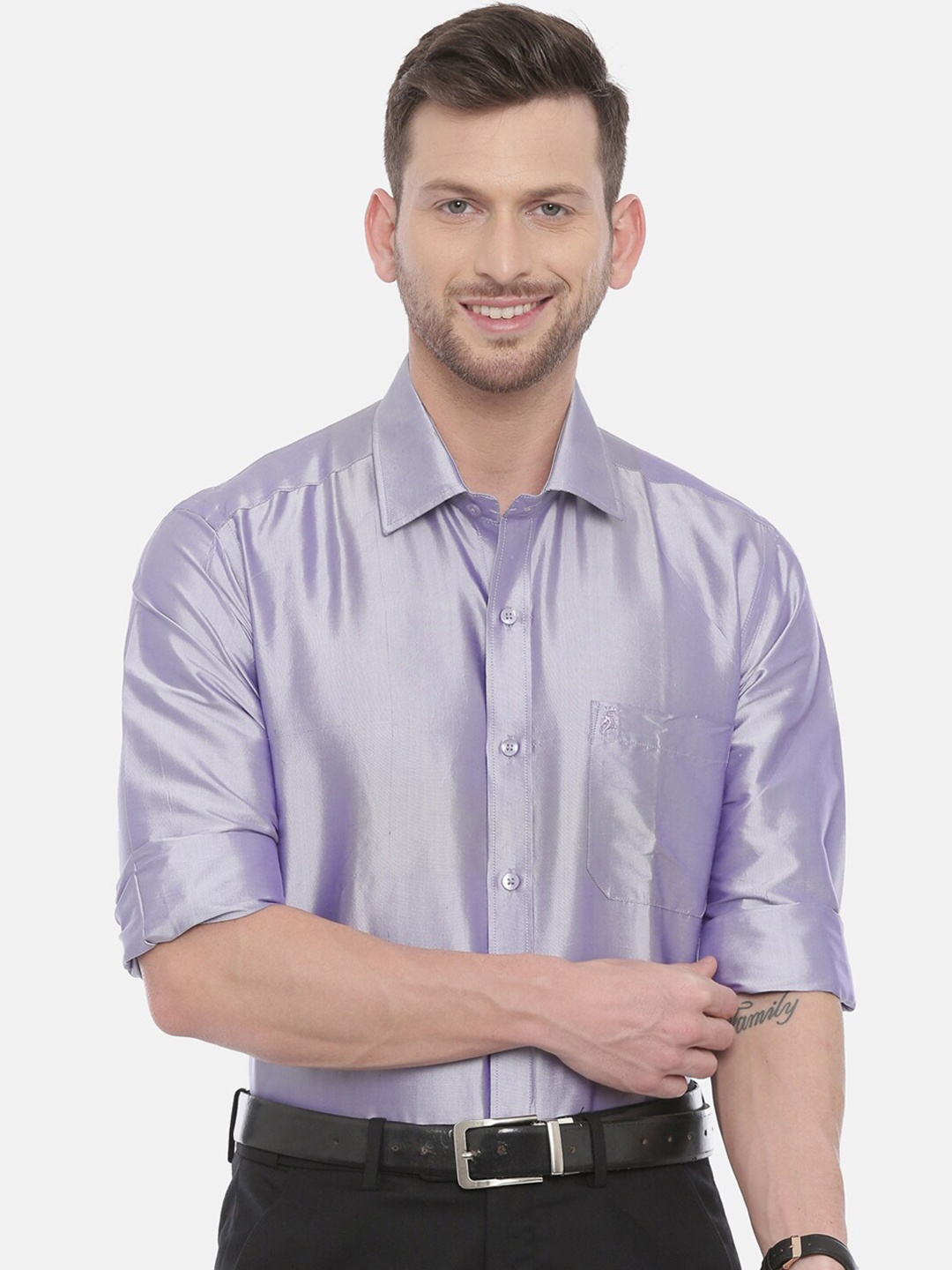 

Khoday Williams Classic Formal Silk Shirt, Lavender