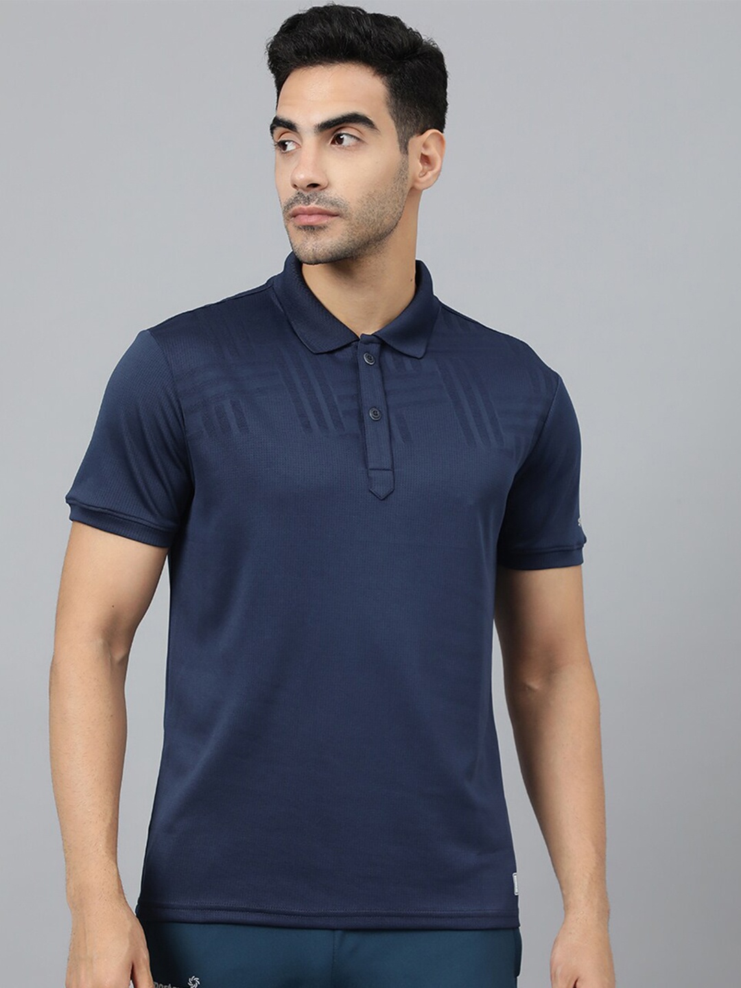 

SPORT SUN Polo Collar Sports T-shirt, Navy blue