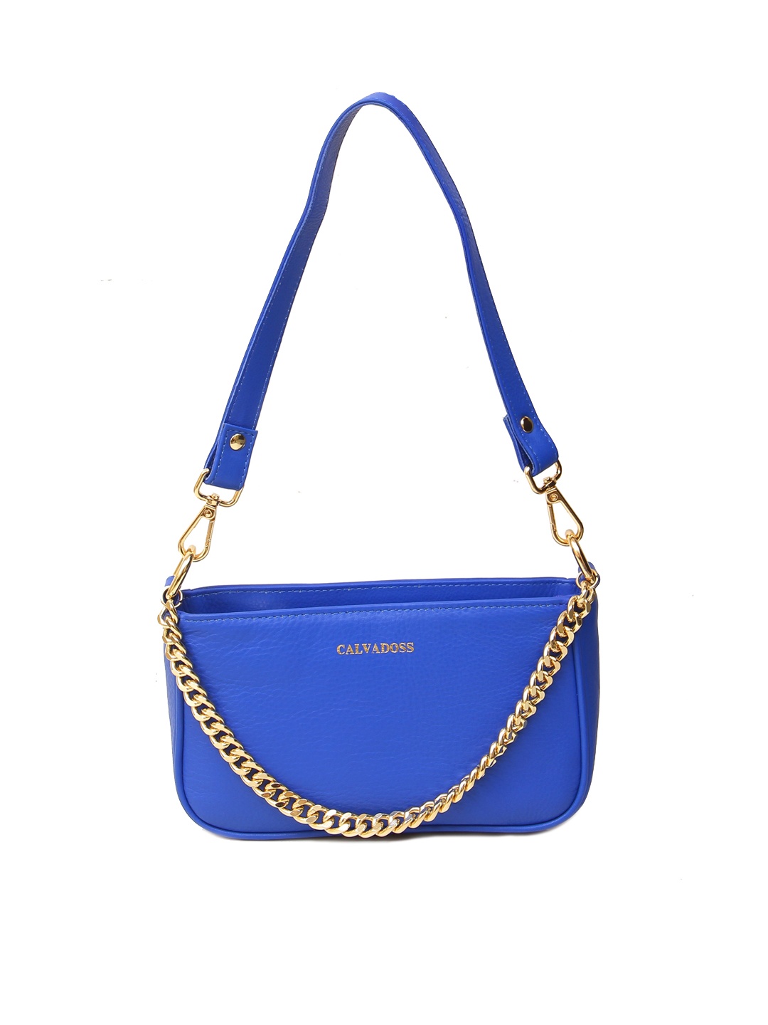 

Calvadoss Leather Half Moon Shoulder Bag, Blue