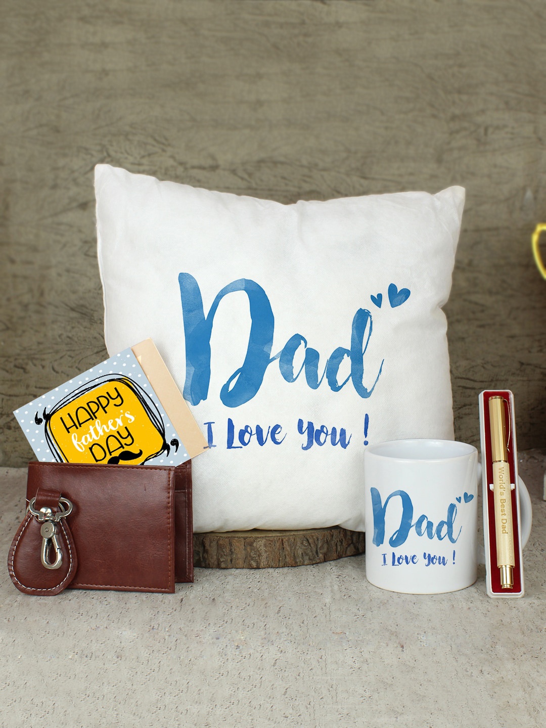 

TIED RIBBONS White 5-Pieces Printed Fathers Day Gift Set