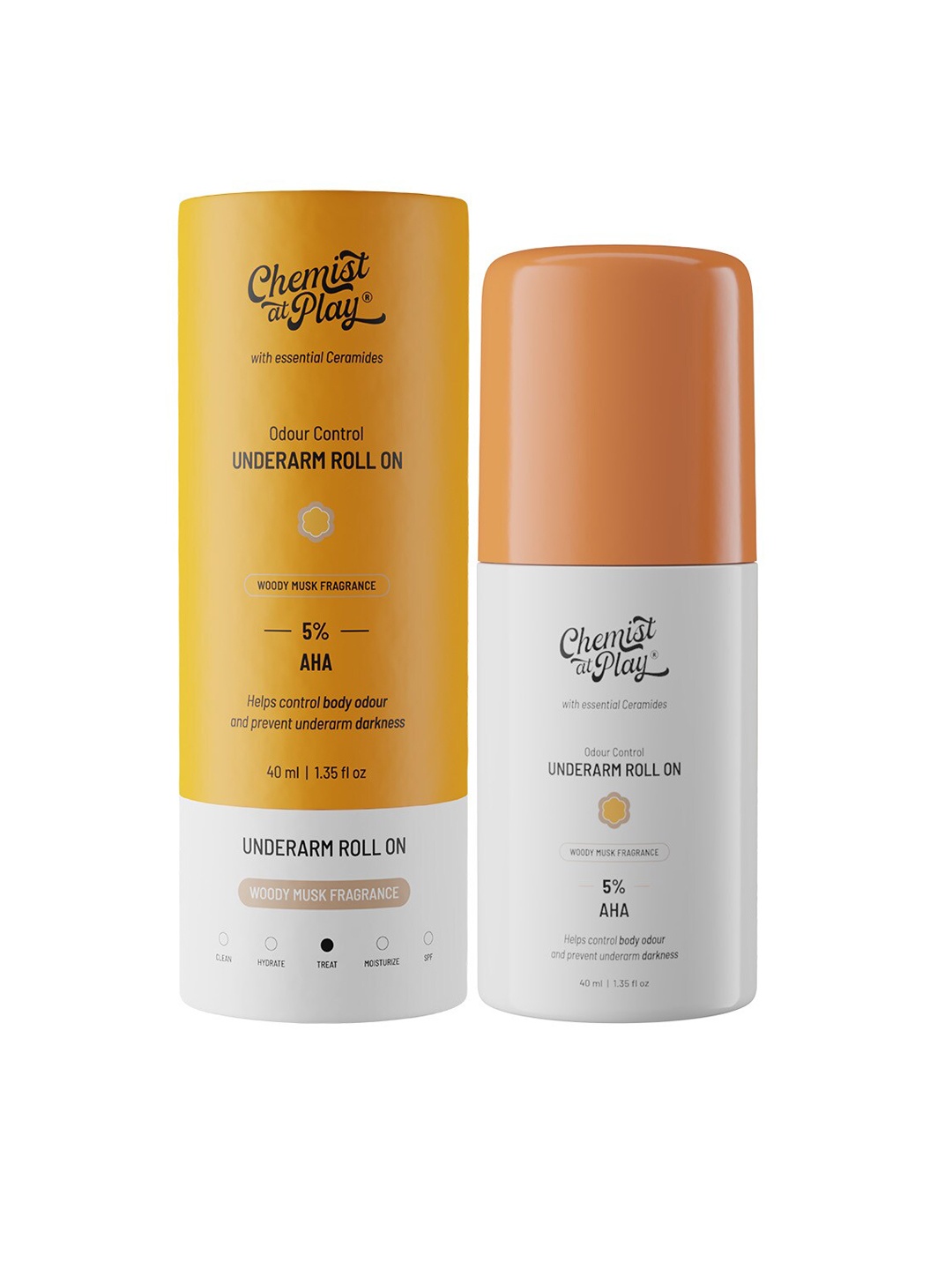 

Chemist at Play Odour Control Woody Musk Underarm Roll On - 40 ml, Transparent