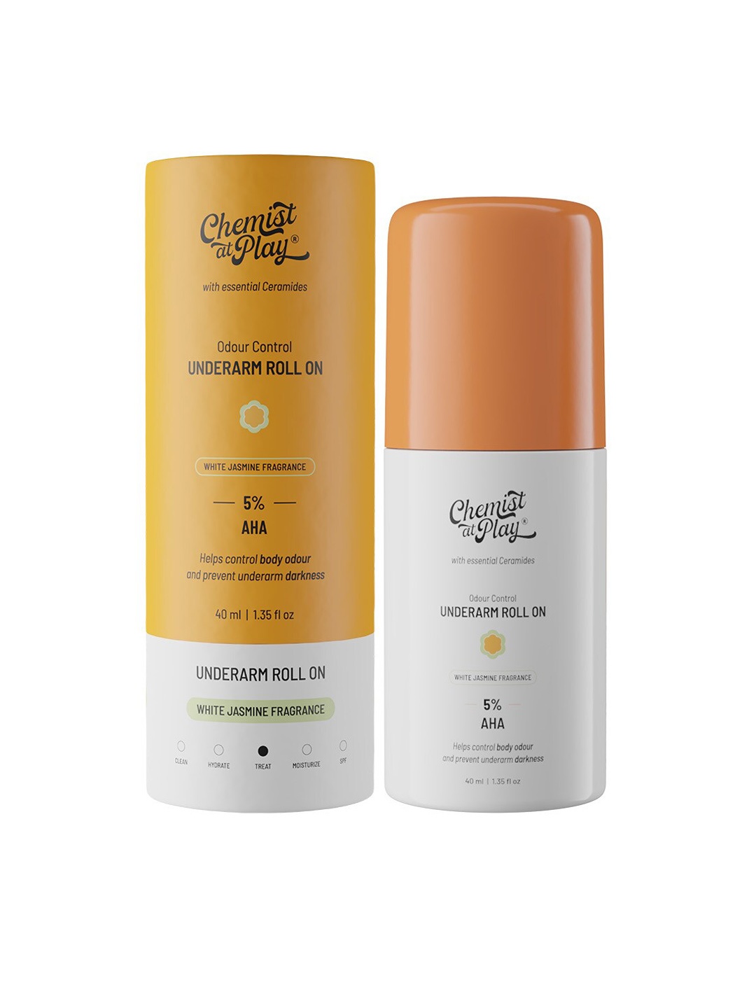 

Chemist at Play Odour Control White Jasmine Underarm Roll On - 40 ml, Transparent