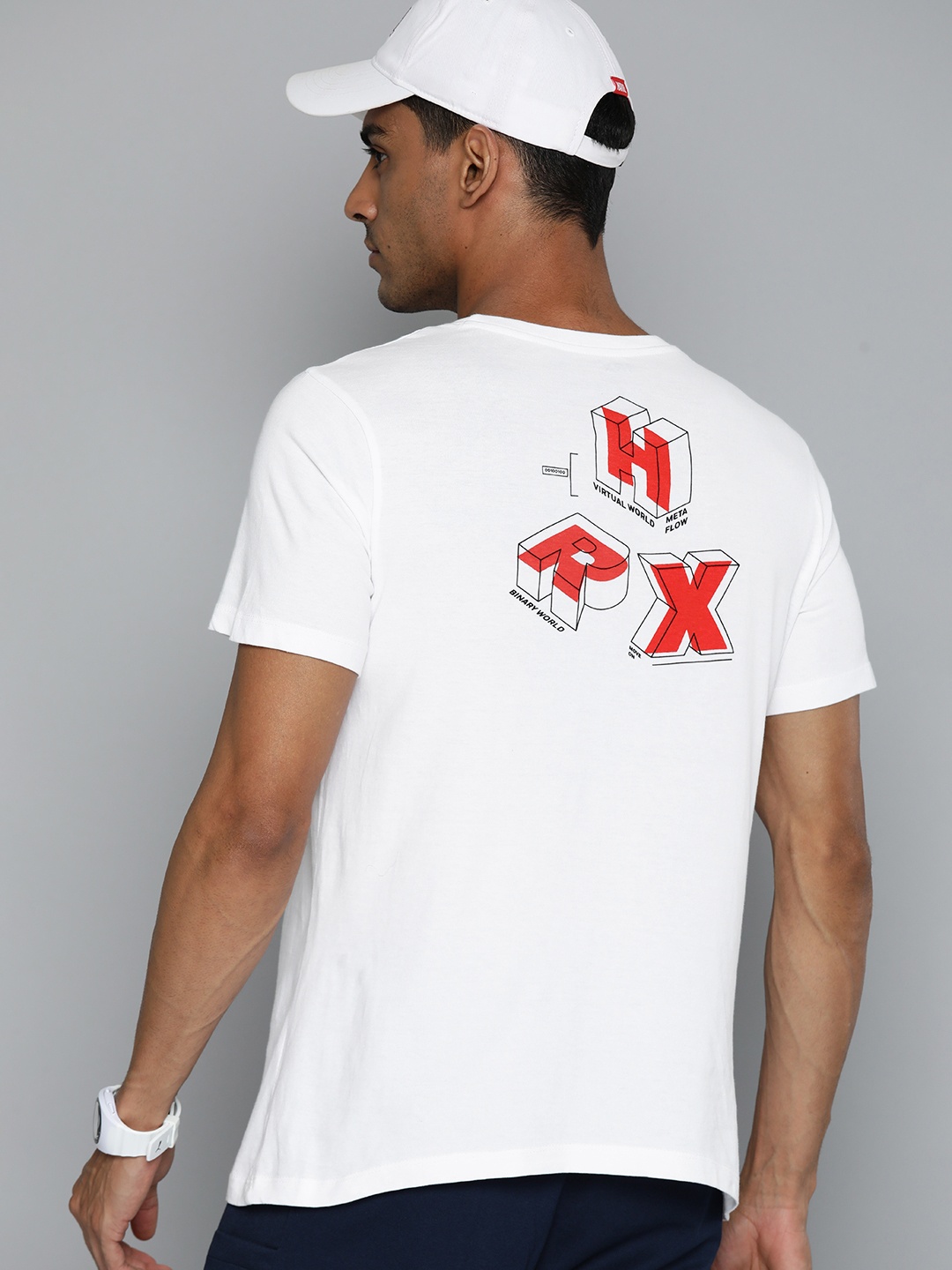 

HRX by Hrithik Roshan Men Printed Bio Finish T-shirt, White