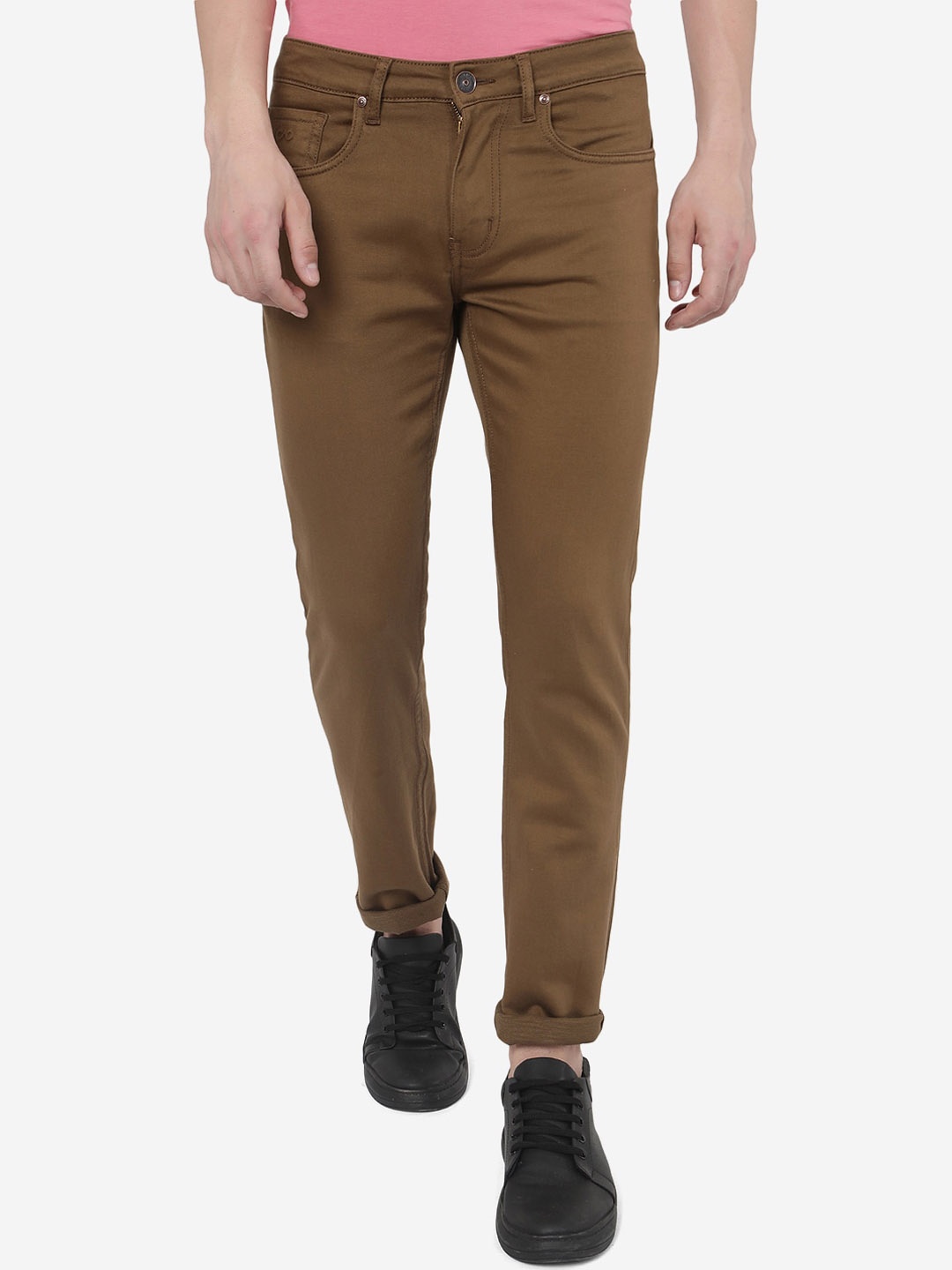 

JADE BLUE Men Slim Fit Mid-Rise Stretchable Cotton Jeans, Khaki
