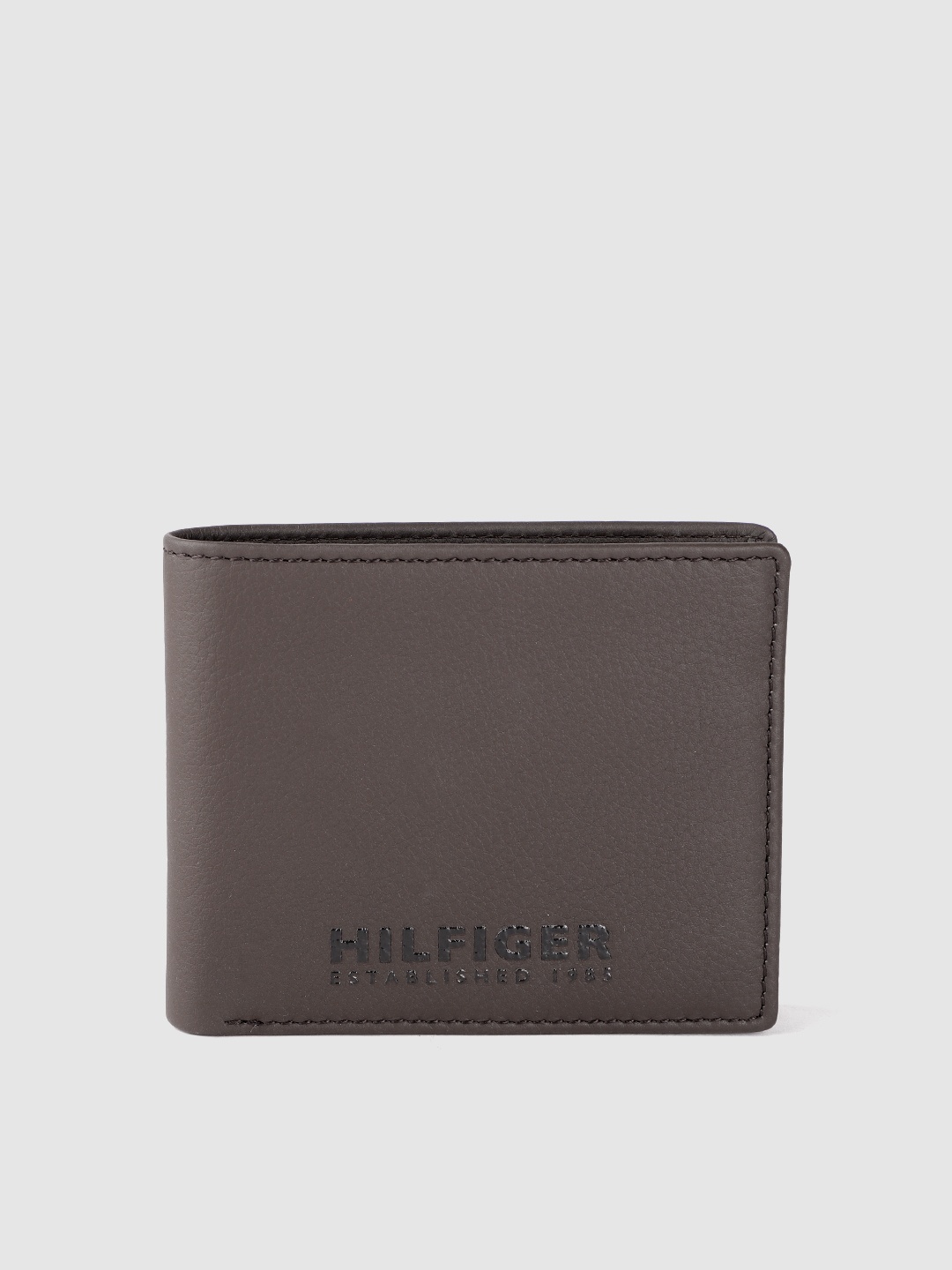 

Tommy Hilfiger Men Printed Leather Two Fold Wallet, Brown