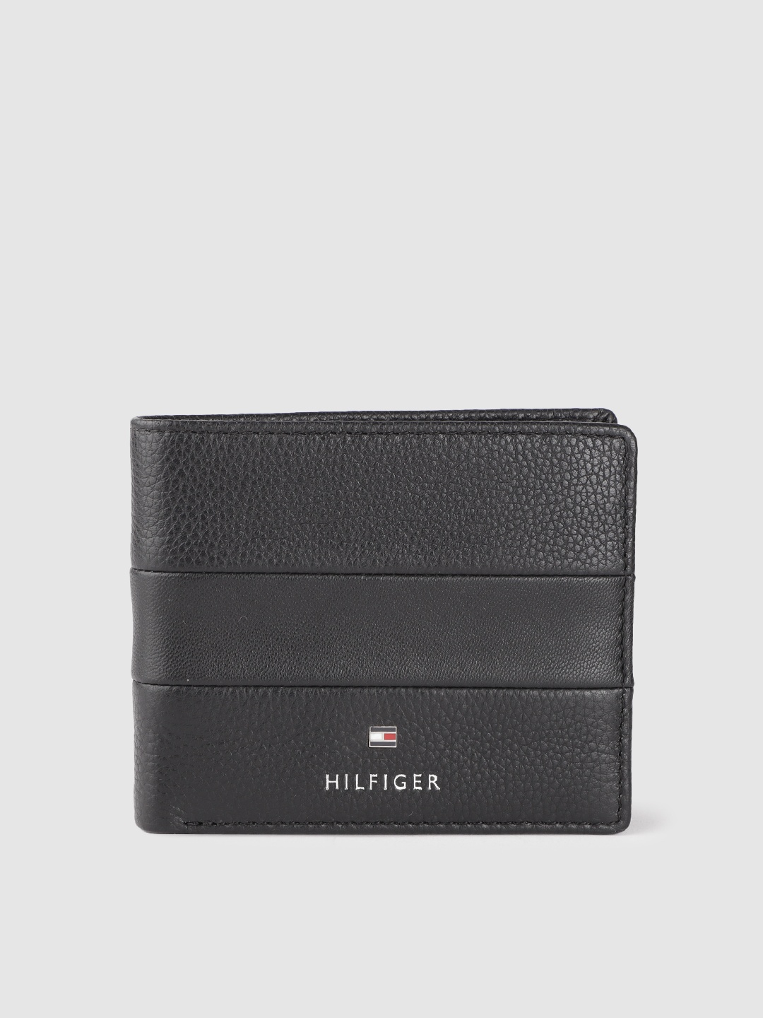 

Tommy Hilfiger Men Leather Two Fold Wallet, Black