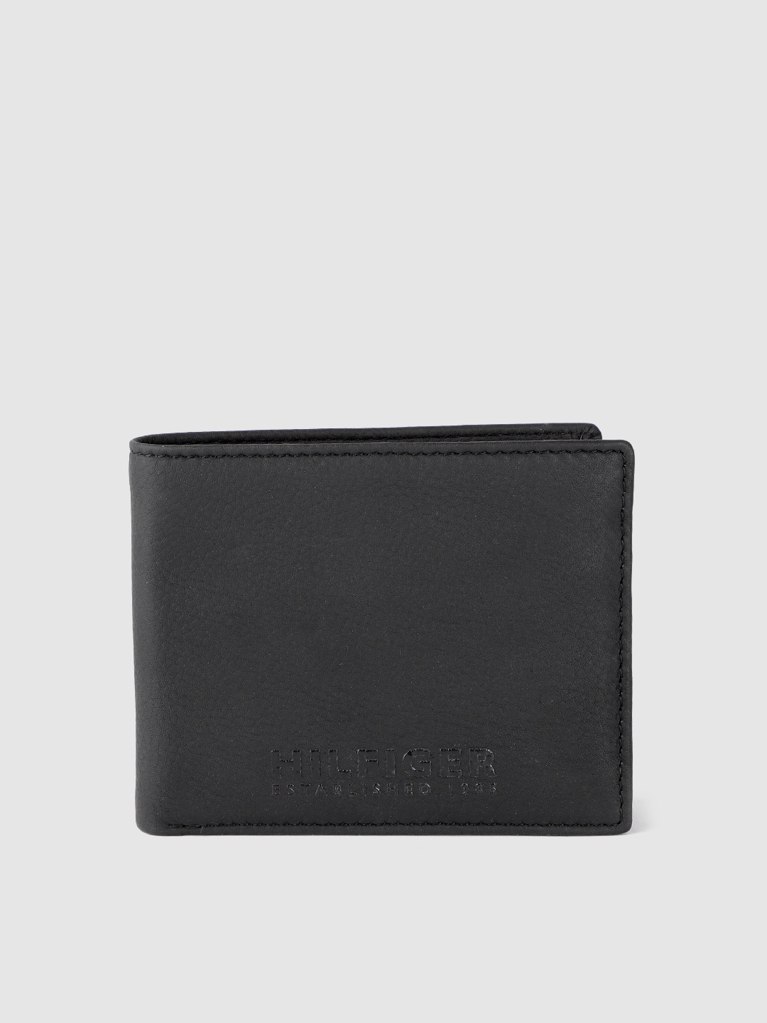 

Tommy Hilfiger Men Black Leather Two Fold Wallet