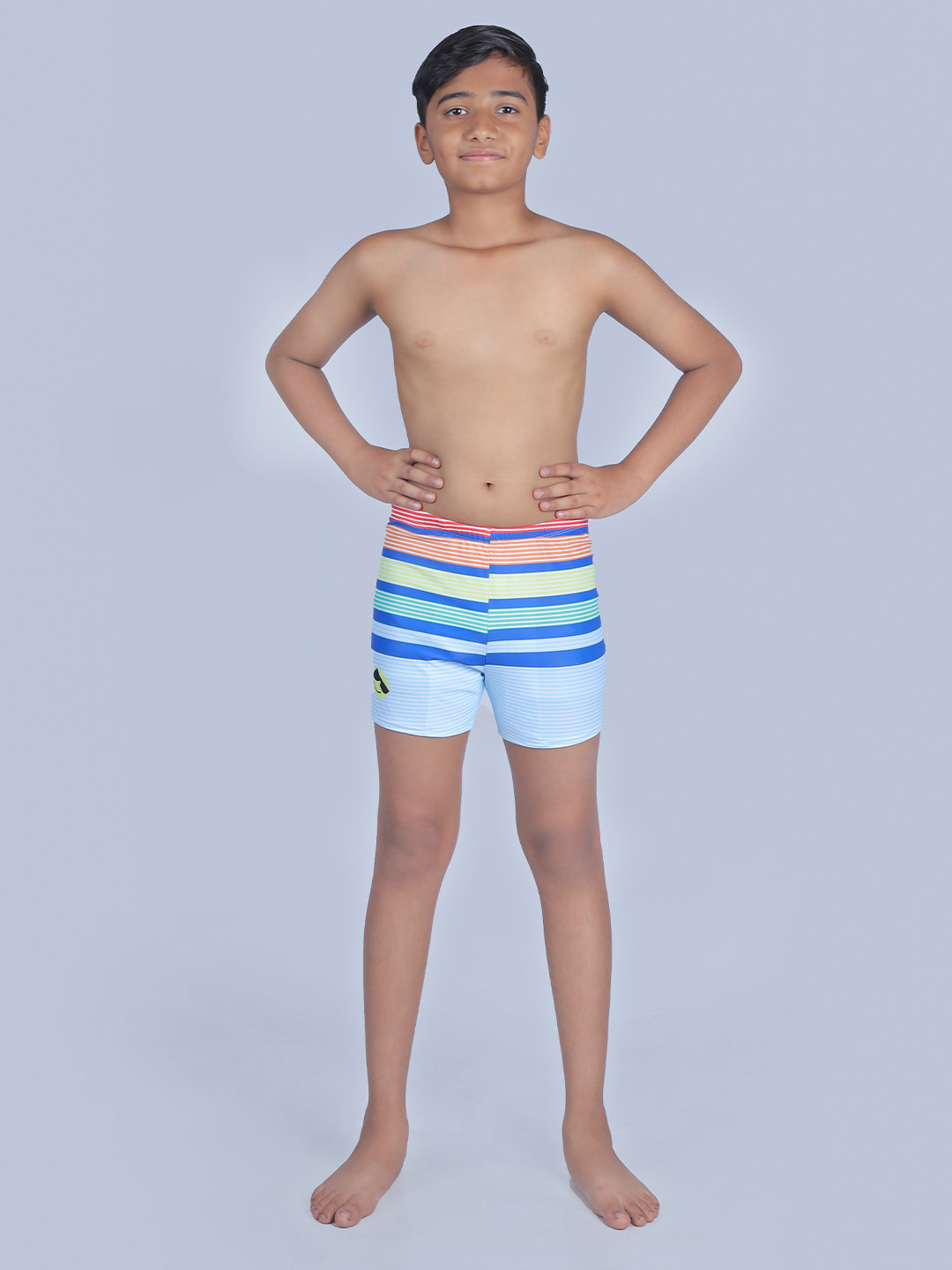 

Yellow Bee Boys Striped Swim Bottoms, Blue