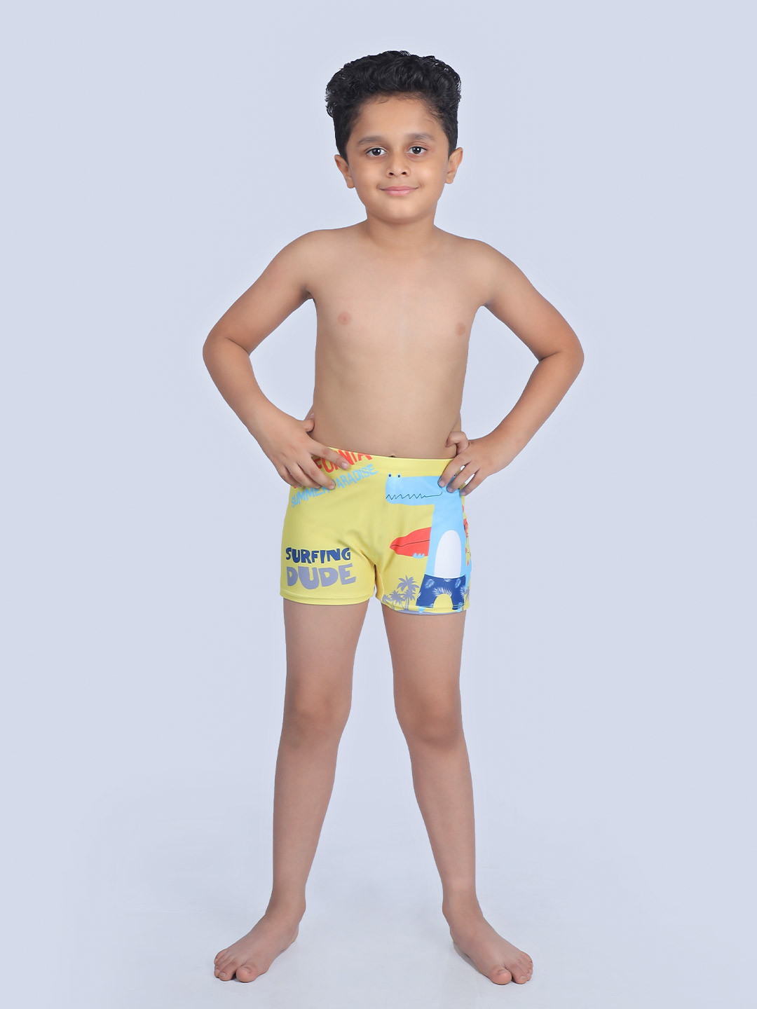 

Yellow Bee Boys Printed Swim Bottoms