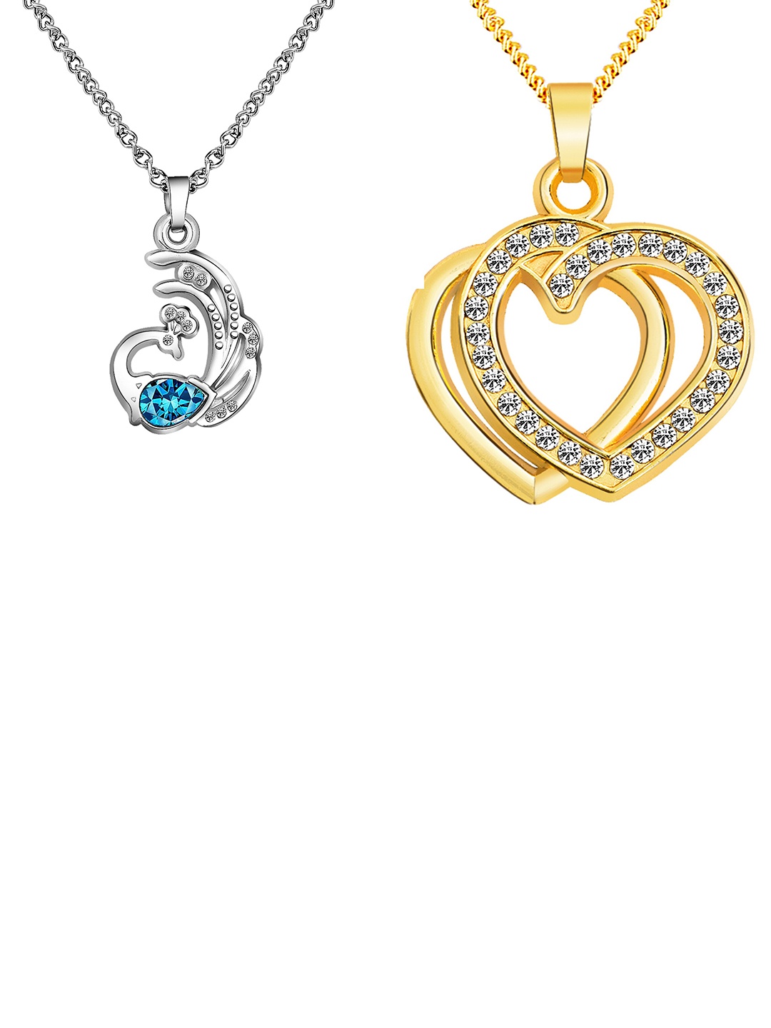 

Mikado Set Of 2 Artificial Stones Minimal Necklace, Gold