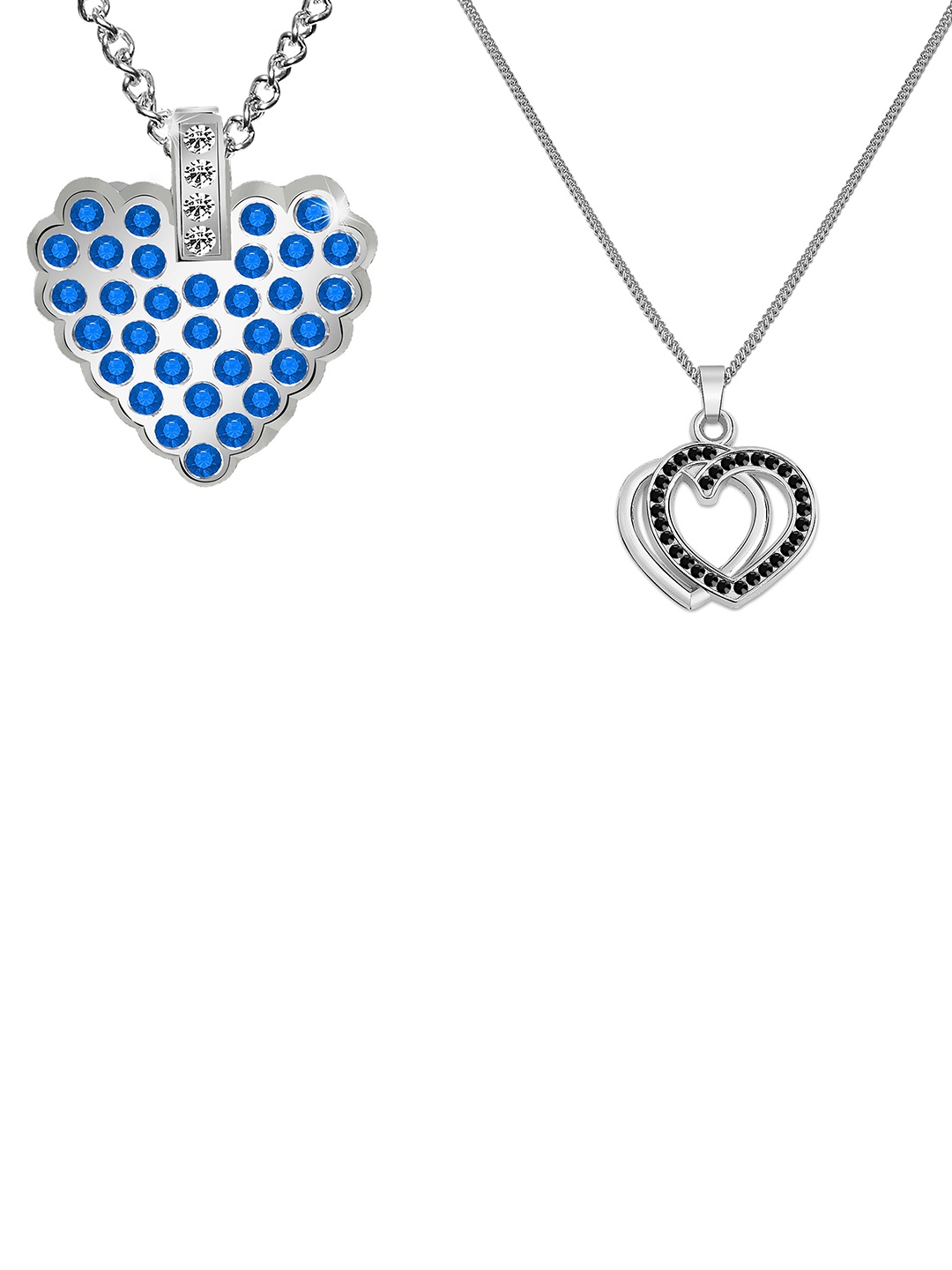 

Mikado Set Of 2 Artificial Stones Minimal Necklace, Silver