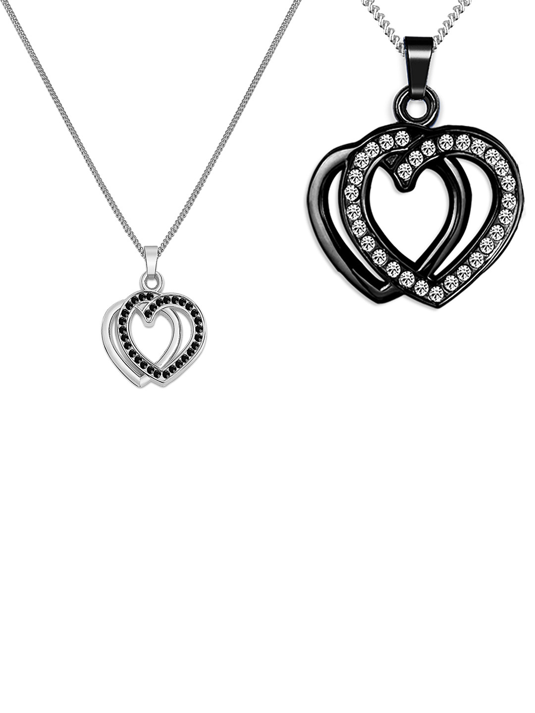 

Mikado Set Of 2 Silver Plated Charming Chains