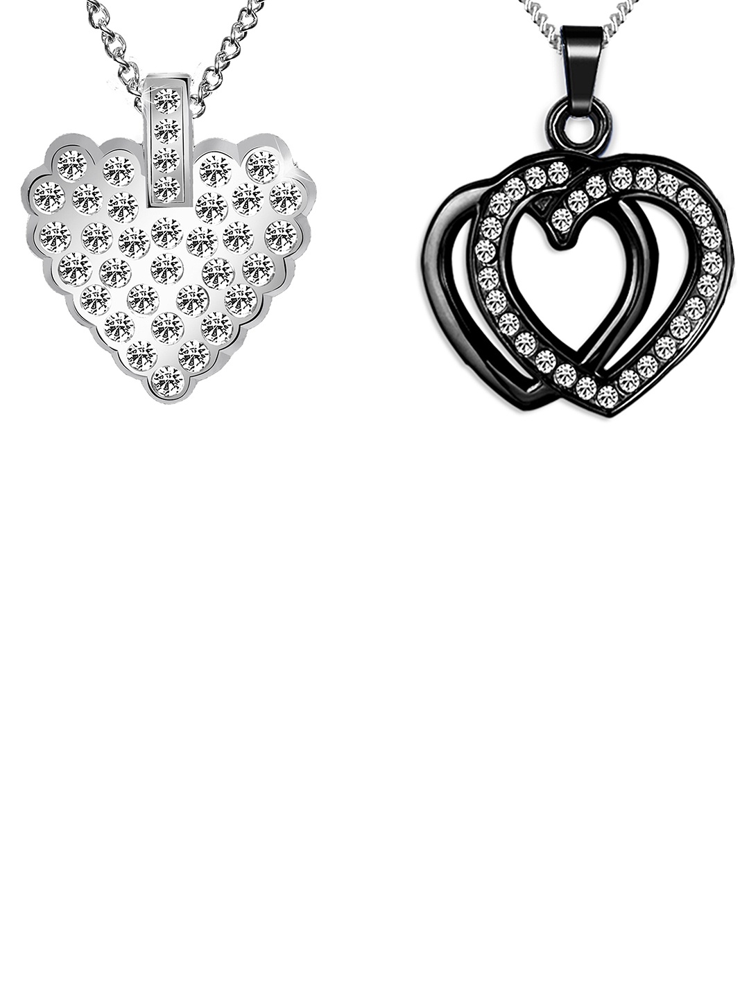 

Mikado Set Of 2 Silver Plated Charming Chains