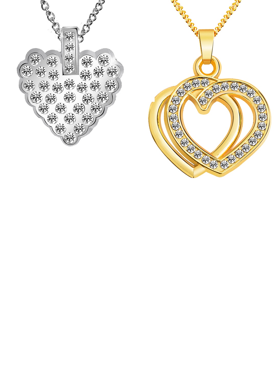 

Mikado Set Of 2 Silver Plated Charming Chains
